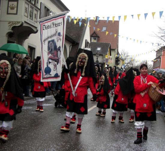 Le groupe en défilé à Donaueschingen